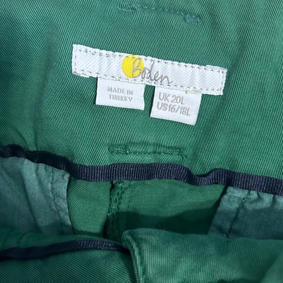 Boden Green Belted Cropped Pants Size US 16/18L UK 20L - Picture 5 of 8